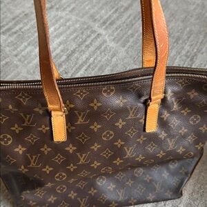 Louis Vuitton Brown and Tan Tote Bag
